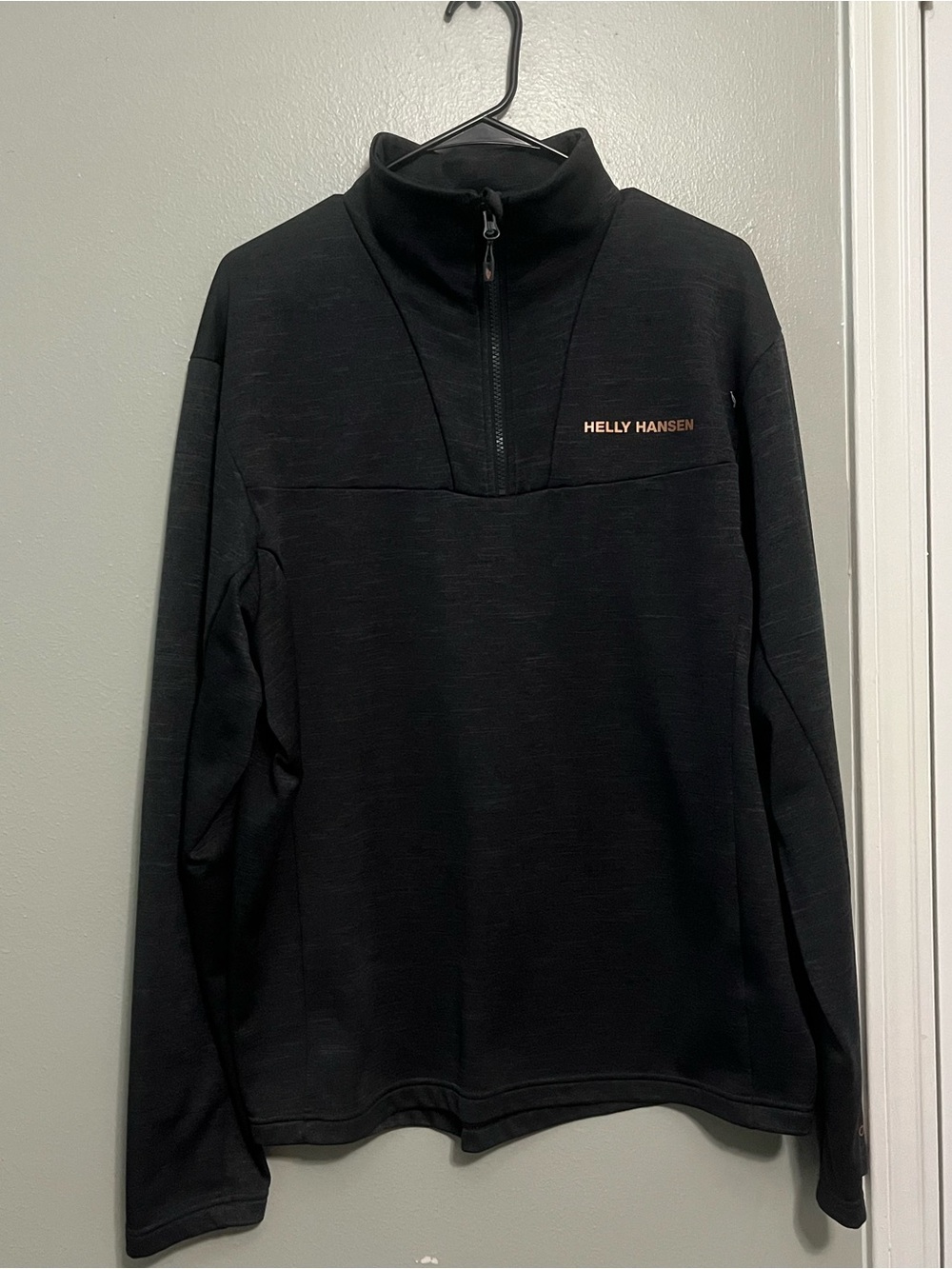 Helly Hansen Black Quarter-Zip Pullover with Subtle Logo